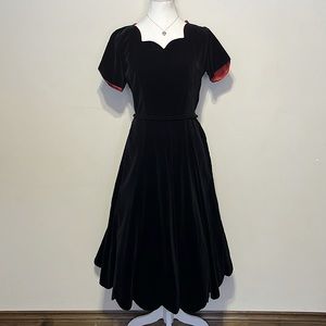 Vintage handmade Velvet Winter Wonderland Dress